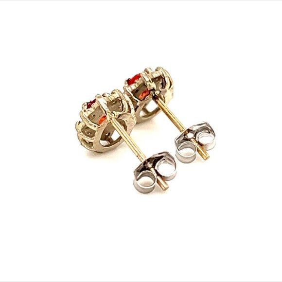 Natural Sapphire Diamond Stud Earrings 14k Gold 0.70 TCW Certified $2,450 215608 - Picture 4 of 11